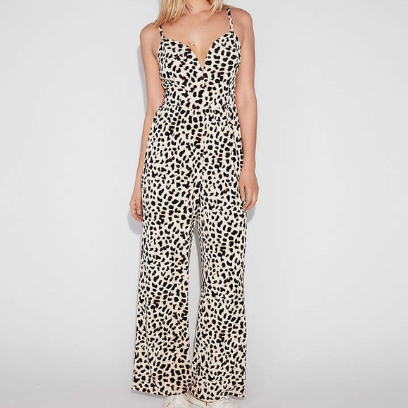 express leopard jumpsuit